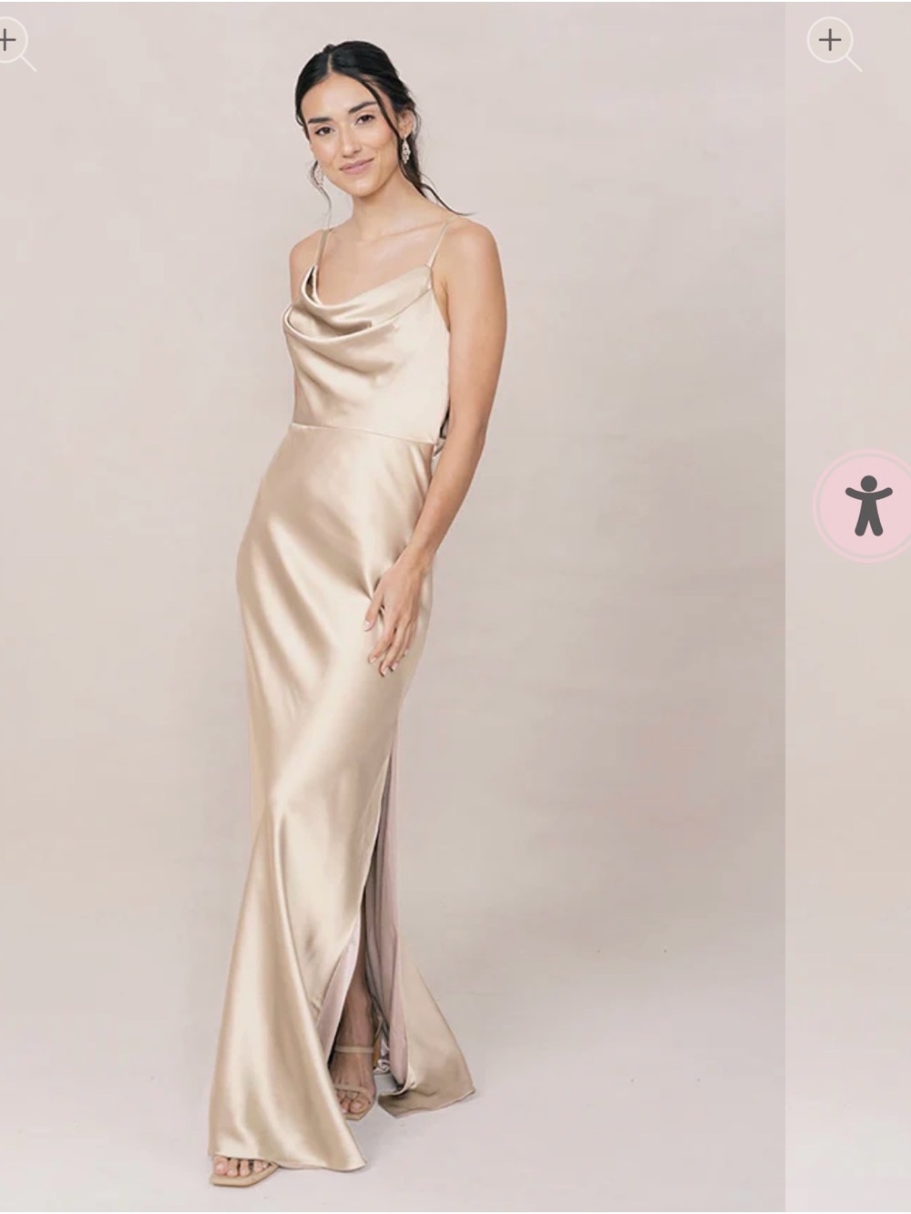 Reverly Gold Champagne Bridesmaids Dress